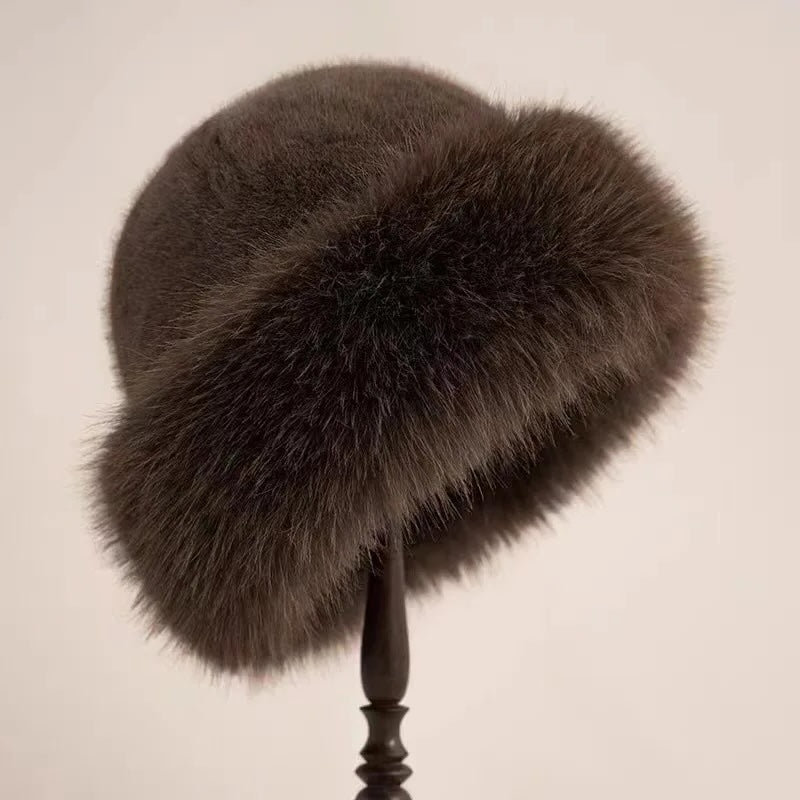 AMARA | Eleganter Damen-Winterhut mit luxuriösem Fellbesatz