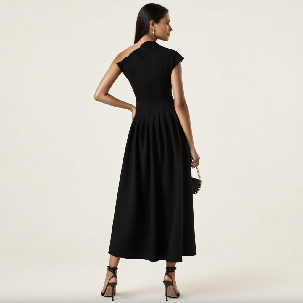 LUMINA | Asymmetrisches One-Shoulder-Kleid